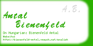 antal bienenfeld business card